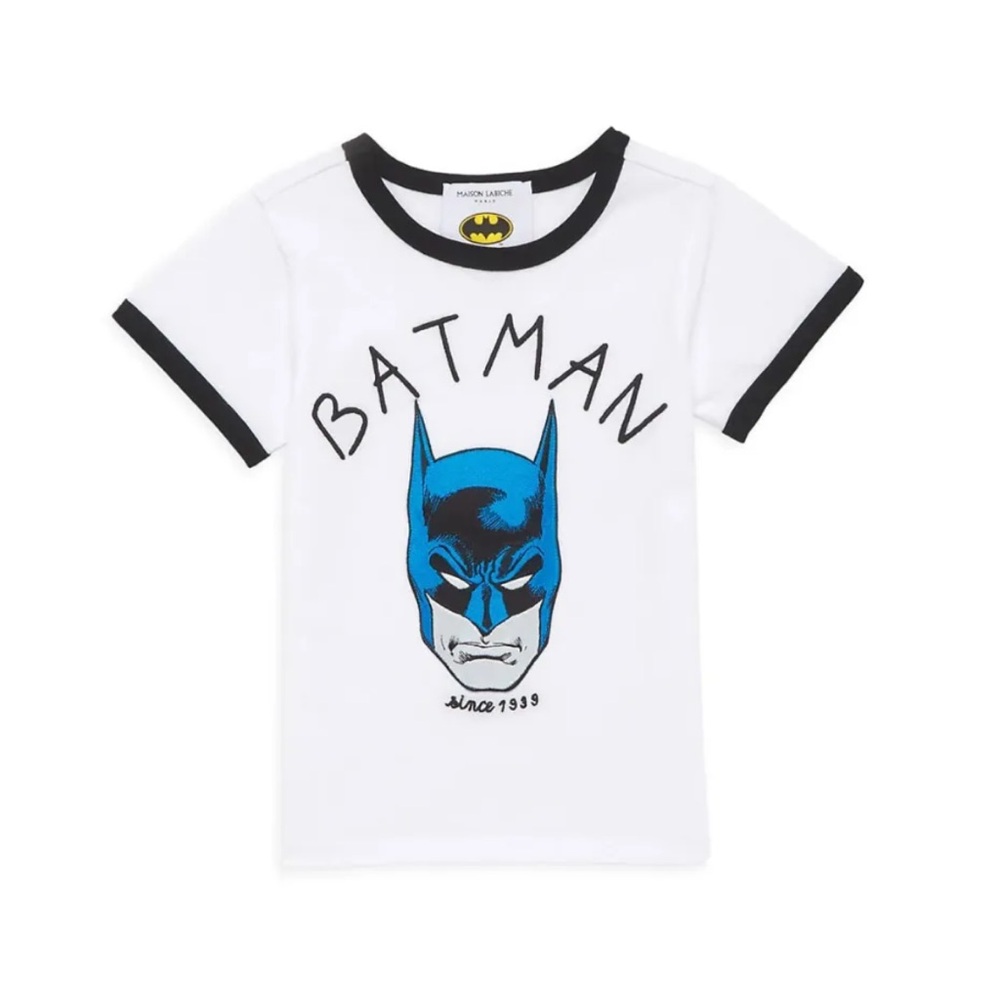 Madison Labiche Kids Pradier Comics Sz 10 BATMAN t-shirt AS IS - pin hole